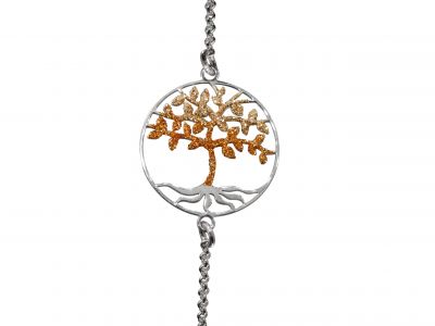 Bracelet arbre de vie orange