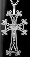 Croix arménienne en or blanc 18 carats 